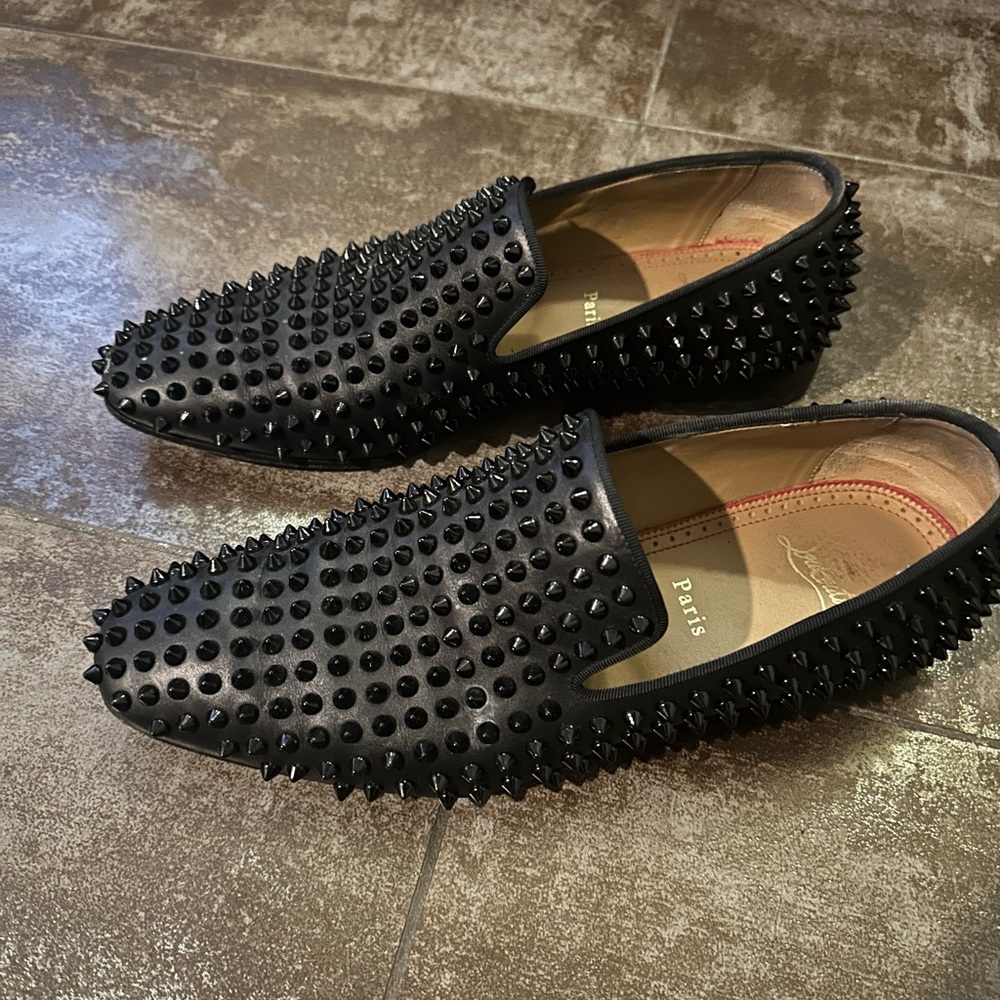 Christian Louboutin Men’s black spikes size 40.5